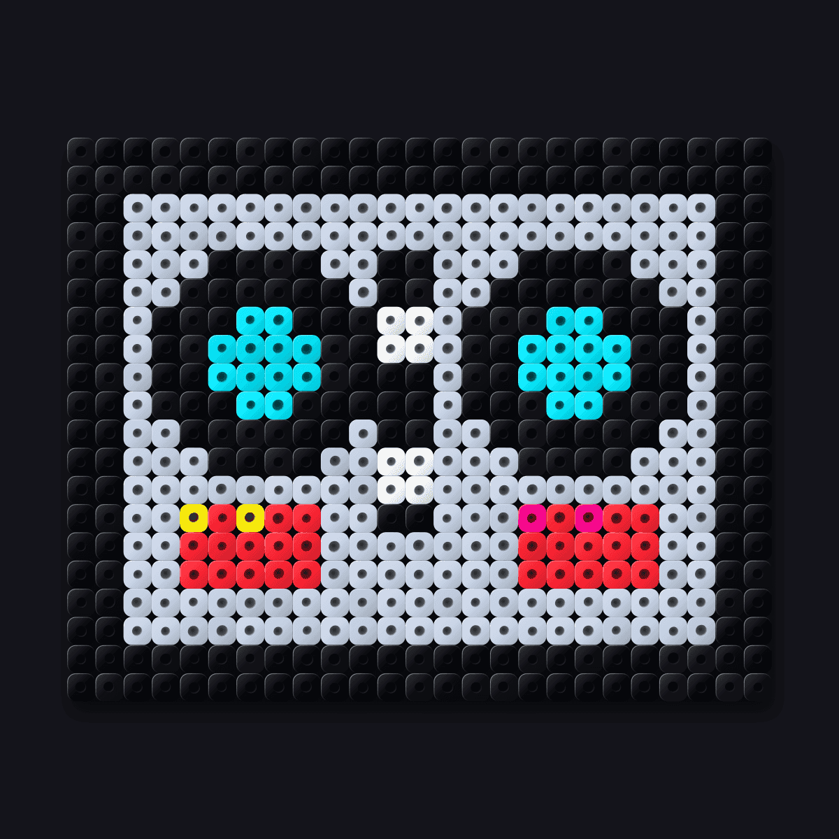 Deck Wizard perler pendant: a DJ controller with two jog wheels
