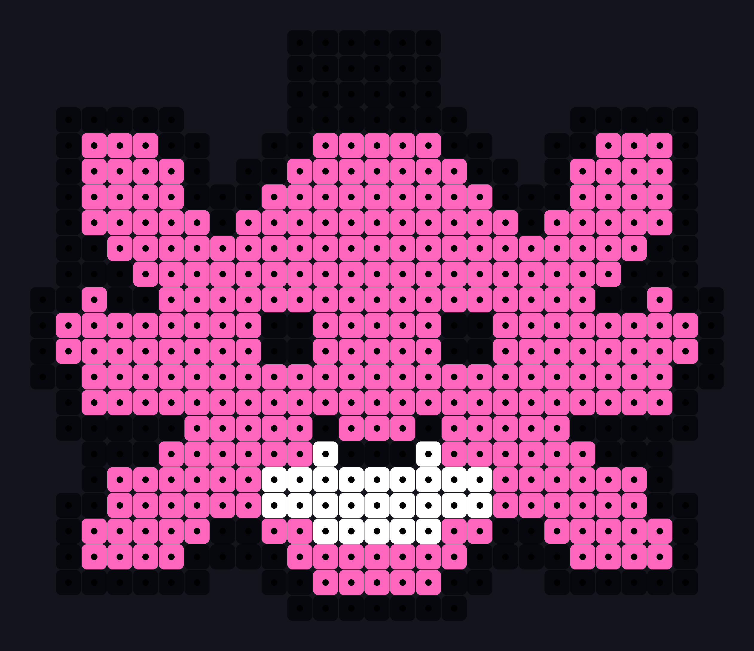 Mini Axolotl perler keychain: a pink axolotl with mirrored gills, 2.6 mm mini beads